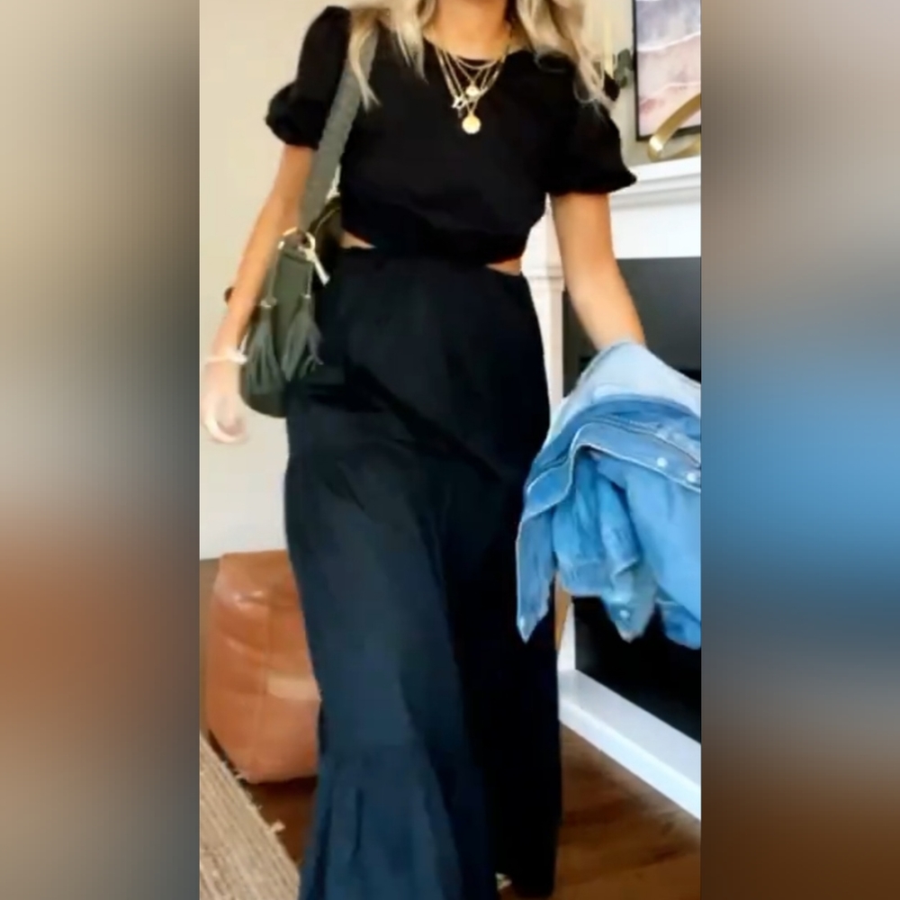 NWT Wayf Plaza Cutout TieredMaxi Dress, Small - Picture 7 of 11